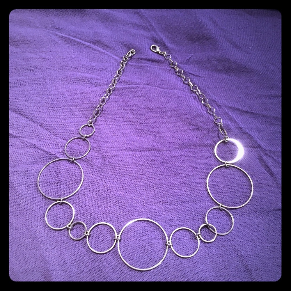 Silver Hoop Necklace